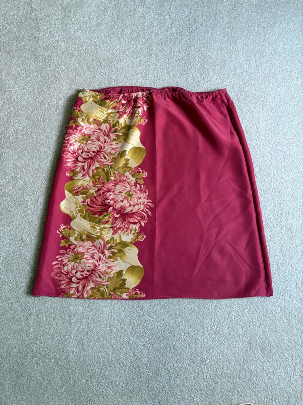 Lucky Brand 100% Silk Floral Skirt